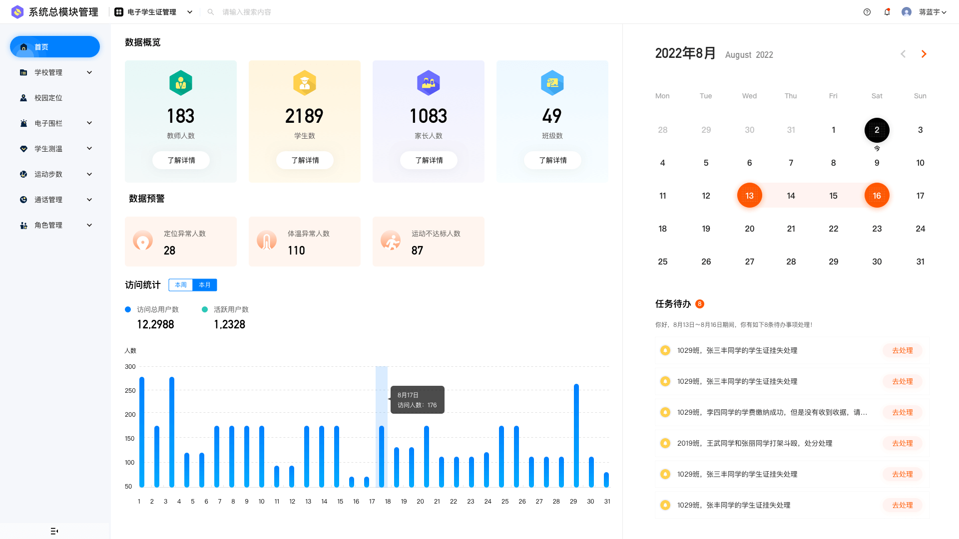 电子学生证-核心入口与信息总览