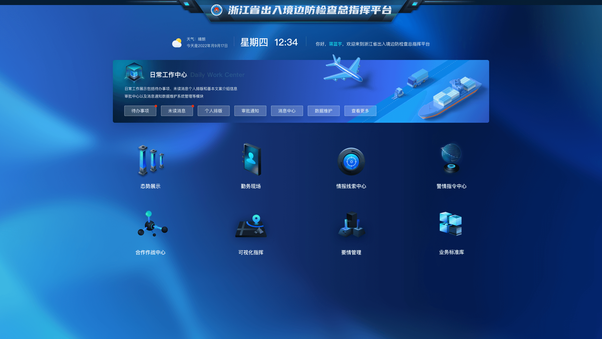 边检总指挥平台-多维度数据